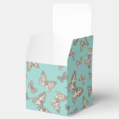 Ballotins Papillon motif turquoise merci boîte de faveur de  (Ouvert)