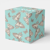 Ballotins Papillon motif turquoise merci boîte de faveur de  (Arrière)