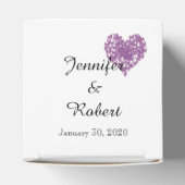 Ballotins Papillon pourpre Coeur Mariage Favor Box (Haut)