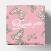 Ballotins Papillon rose motif merci boîte de faveur de maria (Haut)