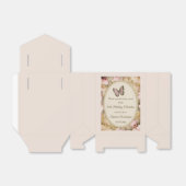 Ballotins Papillon Rose vintage, Notes de musique Merci (Déplié)