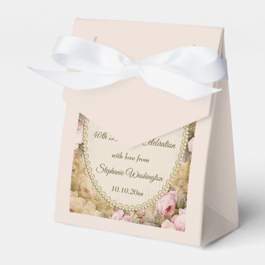 Ballotins Papillon Rose vintage, Notes de musique Merci (Verso)