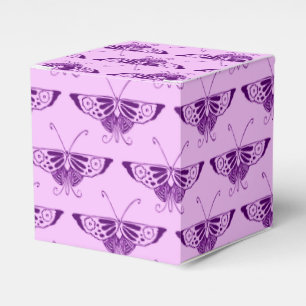 Ballotins Papillon stylisé d'art déco - pourpre et orchid