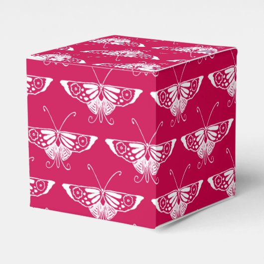 Ballotins Papillon stylisé Déco - rose fuchsia (Verso)