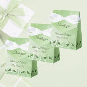 Ballotins Papillon vert sur vert clair - mariage