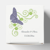 Ballotins Papillon violet Floral Mariage boîte Favor (Haut)