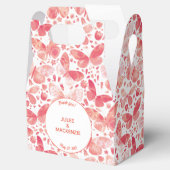 Ballotins Papillons Aquarelle Moderne Boho Coral rose (Ouvert)