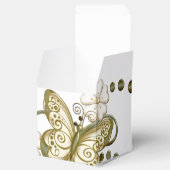 Ballotins Papillons d'or Floral Cube Ballotin (Ouvert)