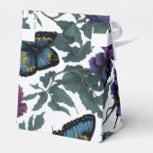 Ballotins Papillons floraux magenta violet prune vintage (Arrière)