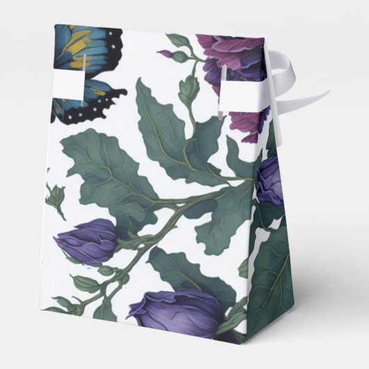 Ballotins Papillons floraux magenta violet victoriens (Arrière)