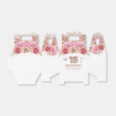 Ballotins Papillons floraux Quinceañera rose (Déplié)