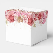 Ballotins Papillons floraux Quinceañera rose Ballotin (Arrière)