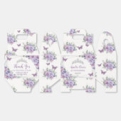 Ballotins Papillons floraux violets Lilac Silver Tiara Gable (Déplié)