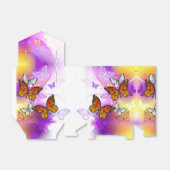 Ballotins Papillons Monarque sur Arrière - plan pourpre (Déplié)