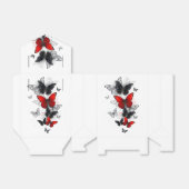 Ballotins Papillons noirs et rouges volants (Déplié)