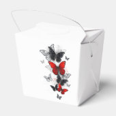Ballotins Papillons noirs et rouges volants (Arrière)