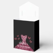 Ballotins Papillons Quinceañera Floral Bourgogne (Ouvert)