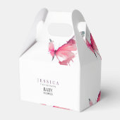 Ballotins Papillons roses Baby shower blanc (Arrière)