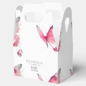 Ballotins Papillons roses Baby shower blanc (Ouvert)