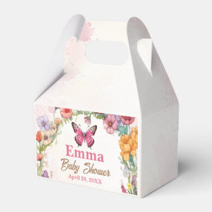 Ballotins Papillons roses Baby shower Jardin Floral