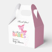 Ballotins Papillons roses fille jumeaux Baby shower Merci (Verso)