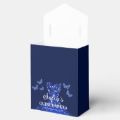 Ballotins Papillons Royal Blue Floral Quinceañera (Ouvert)