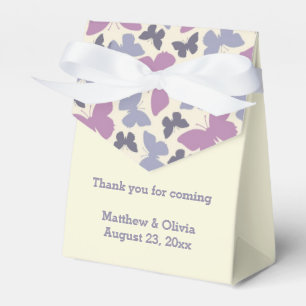 Ballotins Papillons violets Mariage Favor Boxes