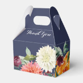 Ballotins Paprika Bourgogne Floral Wedding Favor Box (Arrière)