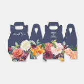 Ballotins Paprika Bourgogne Floral Wedding Favor Box (Déplié)