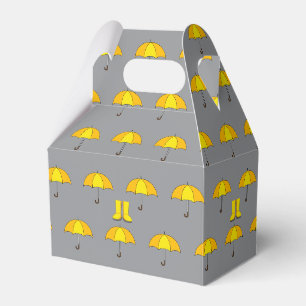 Ballotins Parapluie jaune et bottes pour les jours pluvieux