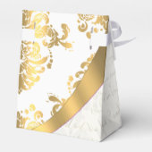 Ballotins Parchemin blanc traditionnel et mariage damassé or (Arrière)