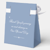 Ballotins Partie d'engagement Élégant chic Dusty Merci bleu (Verso)