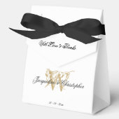 Ballotins Partie d'engagement Monogramme blanc & or Chic (Recto)
