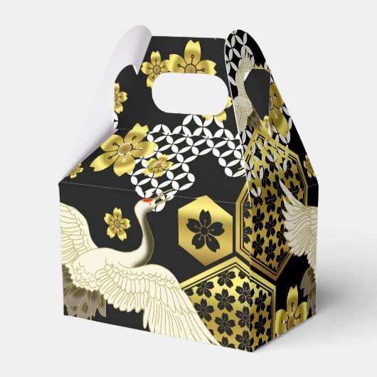 Ballotins partie motif japonais en faveur boîte grues (Arrière)