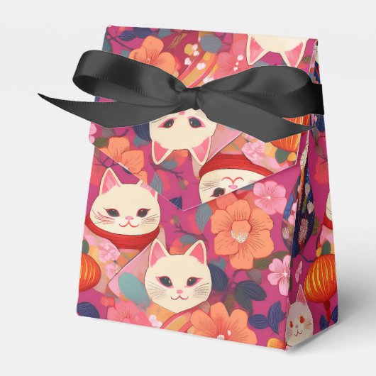 Ballotins partie motif japonais en faveur boîte grues (Verso)