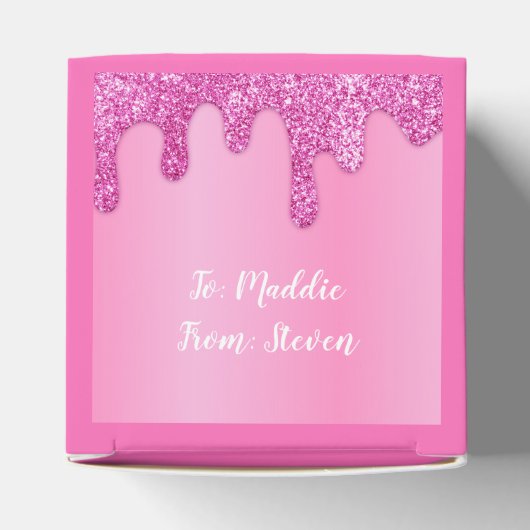 Ballotins Parties scintillant arc-en-ciel rose Personnalisée (Haut)