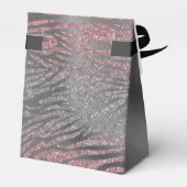 Ballotins Parties scintillant Argent Pink Zebra Imprimer Ann (Arrière)