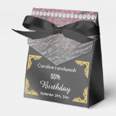 Ballotins Parties scintillant Argent Pink Zebra Imprimer Ann (Verso)