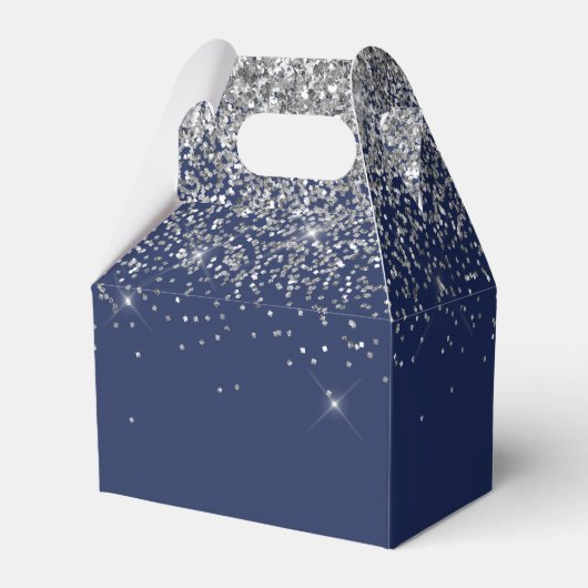 Ballotins Parties scintillant bleue Silver Navy Girl Monogra (Arrière)