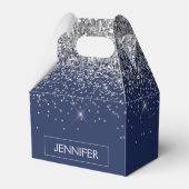 Ballotins Parties scintillant bleue Silver Navy Girl Monogra (Verso)