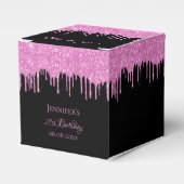 Ballotins Parties scintillant d'anniversaire noir rose parti (Verso)