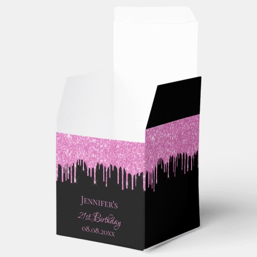 Ballotins Parties scintillant d'anniversaire noir rose parti (Ouvert)