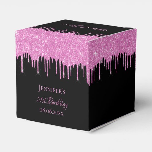 Ballotins Parties scintillant d'anniversaire noir rose parti (Arrière)