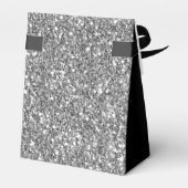 Ballotins Parties scintillant d'argent Monogramme Nom Script (Arrière)