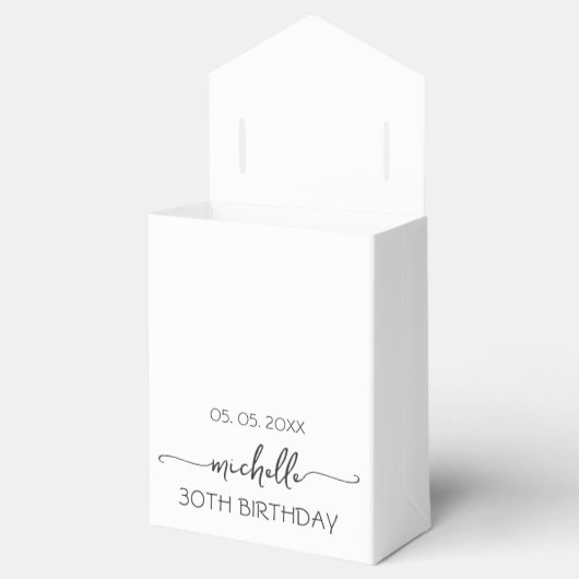 Ballotins Parties scintillant d'argent Monogramme Nom Script (Ouvert)