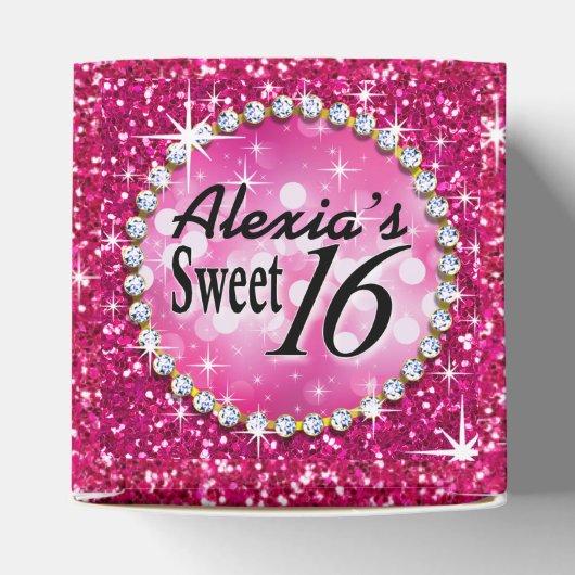 Ballotins Parties scintillant de boule Glitz | fuchsia (Haut)