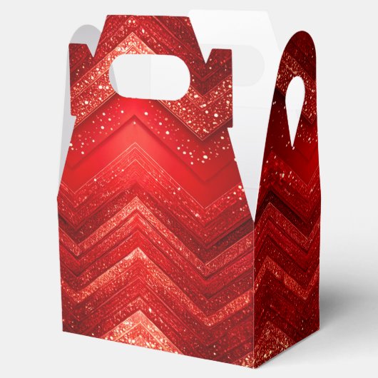 Ballotins Parties scintillant de Noël Rouge Décoratif Boîte (Ouvert)