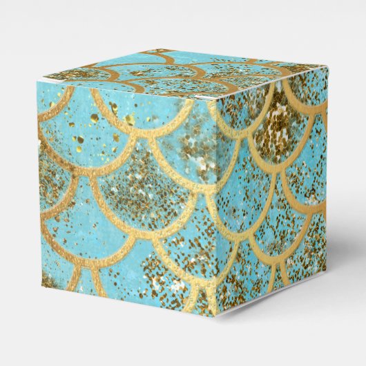 Ballotins Parties scintillant d'or bleu Iridescente Mermaid (Verso)