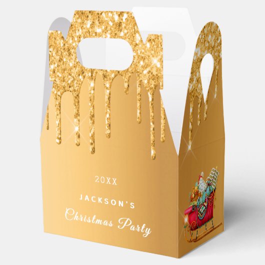 Ballotins Parties scintillant d'or de Noël goutte à goutte r (Ouvert)