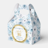 Ballotins Parties scintillant d'or de Sweet sixteen bleu cla (Verso)